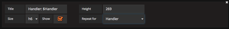 Repeat a panel for each value in a templated variable